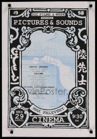 9e177 PICTURES & SOUNDS signed & numbered film festival poster '98 by artist Steve Walters!