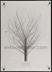 9e189 PRINT WITH LOVE 23x33 English exhibition '04 cool artwork of barcode tree & bird!