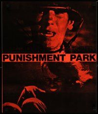 9e223 PUNISHMENT PARK 17x20 sticker '71 Peter Watkins documentary!