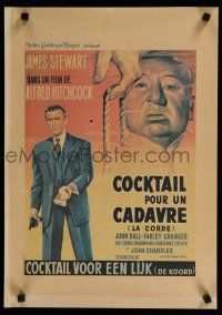 9e705 ROPE commercial poster '70s James Stewart, Alfred Hitchcock directed classic!