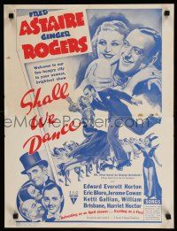 9e563 SHALL WE DANCE special 19x24 R60s Fred Astaire & Ginger Rogers!