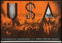 9e445 USA Russian special 27x39 '68 American imperialism is war, slavery, racism!