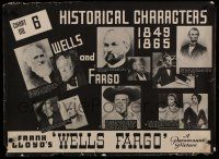 9e592 WELLS FARGO special 22x30 '37 Joel McCrea & Frances Dee, images of historical characters!