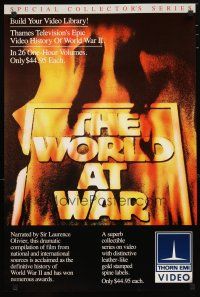 9e974 WORLD AT WAR video poster R80s video history of World War II!