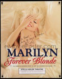 9e150 MARILYN FOREVER BLONDE signed stage poster '07 by Sunny Thompson, sexy Monroe-esque image!