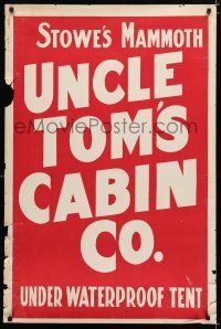 9e157 UNCLE TOM'S CABIN stage poster '00s Harriet Beecher Stowe's mammoth show!