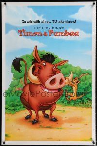 9e320 TIMON & PUMBAA tv poster '96 Disney television spin-off cartoon of the Lion King!