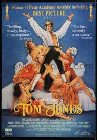9e959 TOM JONES video poster R92 artwork of Albert Finney surrounded by five sexy women on bed!