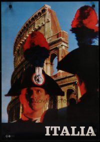 9e086 ITALIA Italian travel poster '80s cool image of the Coliseum!