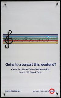 9e093 TRANSPORT FOR LONDON CONCERT English travel poster '00s check for Tube disruptions!