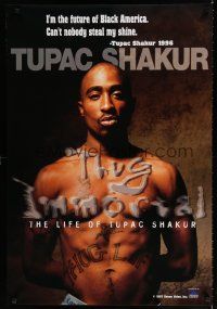 9e962 TUPAC SHAKUR: THUG IMMORTAL video poster '97 can't nobody steal his shine!