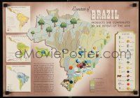 9e014 RESOURCES OF BRAZIL 14x20 WWII war poster '40s products for the arsenal of democracy!
