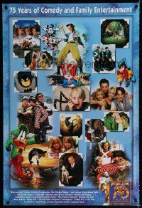 9e969 WARNER BROTHERS 75TH ANNIVERSARY FAMILY video poster '98 Jim Carrey, Bugs, Daffy, comedy!