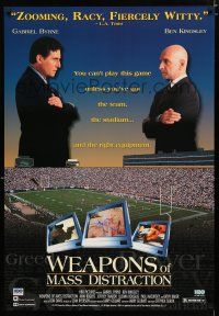 9e970 WEAPONS OF MASS DISTRACTION video poster '97 Gabriel Byrne, Ben Kingsley, Mimi Rogers!