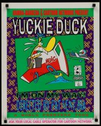 9e324 YUCKIE DUCK I'M ON MY WAY tv poster '95 wacky cartoon art from animated show!