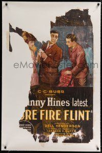 9f327 SURE FIRE FLINT linen 1sh '22 art of Johnny Hines between Edmund Breese & Effie Shannon!