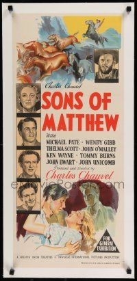 9g175 SONS OF MATTHEW linen Aust daybill '49 immigrants in The Outback, ultra rare country of origin