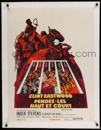 9g150 HANG 'EM HIGH linen French 23x32 '68 Clint Eastwood classic, cool Sandy Kossin western art!