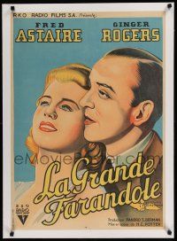9g155 STORY OF VERNON & IRENE CASTLE linen French 23x32 '39 cool Bonneaud art of Astaire & Rogers!