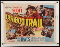 9g075 CARIBOO TRAIL linen 1/2sh '50 Randolph Scott & Gabby Hayes vs Native American Indians!