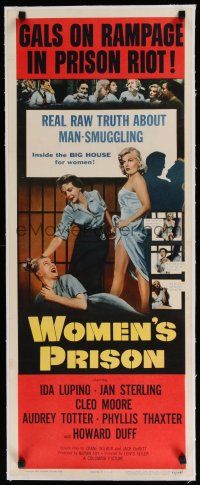 9g068 WOMEN'S PRISON linen insert '54 Lupino, sexy Cleo Moore, real raw truth about man-smuggling!