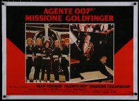 9g290 GOLDFINGER linen Italian photobusta R80s Sean Connery as James Bond, Gert Frobe & Bond Girls!