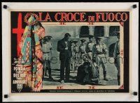 9g303 FUGITIVE linen Italian 13x18 pbusta '48 Henry Fonda & soldiers surrounding kneeling man!