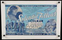 9g178 SPLENDID FELLOWS Australian trade magazine ad '34 cool Aussie aviation film, Eric Colman!