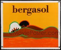 9g031 BERGASOL linen 28x34 Italian advertising poster '70s sexy suntanning art by Bernard Villemot!