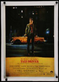 9g375 TAXI DRIVER linen REPRO special 15x21 '76 classic art of Robert De Niro by cab, Scorsese!