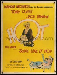 9h150 SOME LIKE IT HOT style Z 30x40 '59 sexy Marilyn Monroe with Tony Curtis & Jack Lemmon in drag!