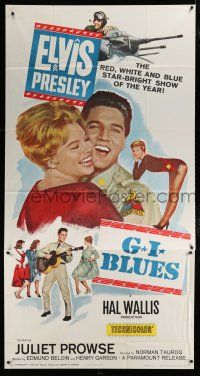 9h276 G.I. BLUES 3sh '60 swing out and sound off with Elvis Presley & sexy Juliet Prowse!