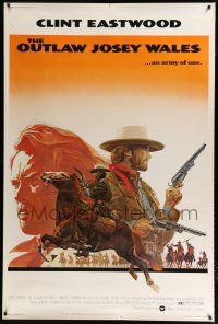 9h299 OUTLAW JOSEY WALES 40x60 '76 Clint Eastwood is an army of one, cool different artwork!