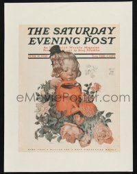 9h212 SATURDAY EVENING POST magazine cover June 11, 1910 art of cute girl watering flowers!