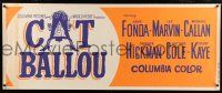 9h289 CAT BALLOU 24x60 paper banner '65 classic sexy cowgirl Jane Fonda, great artwork!