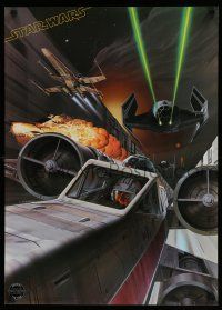 9h021 STAR WARS Factors Fan Club special 20x28 '77 cool Ralph McQuarrie art of X-Wing fighters!
