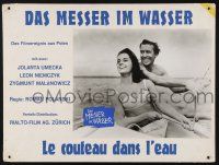 9h217 KNIFE IN THE WATER Swiss LC '62 Roman Polanski's Polish classic Noz w Wodzie, couple on boat!