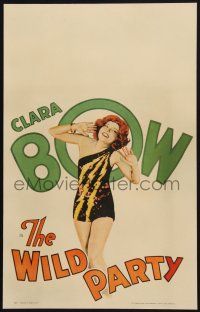 9h199 WILD PARTY WC '29 hear Clara Bow's voice in this all-talking picture, sexy artwork!