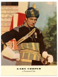 9j223 GARY COOPER color 9.25x12.25 still '34 Paul Hesse portrait from Lives of a Bengal Lancer!