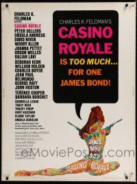 9j027 CASINO ROYALE 30x40 '67 James Bond spy spoof, sexy psychedelic art by Robert McGinnis!