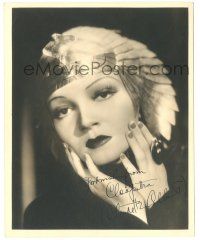 9j117 CLAUDETTE COLBERT signed deluxe 8x10 still '34 wonderful portrait in costume as Cleopatra!