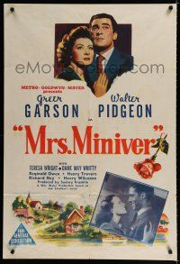9j246 MRS. MINIVER Aust 1sh '42 Greer Garson, Walter Pidgeon, directed by William Wyler!