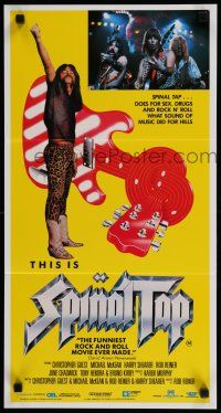 9j252 THIS IS SPINAL TAP Aust daybill '84 Rob Reiner rock & roll cult classic, different image!