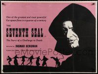 9j528 SEVENTH SEAL British quad '57 Ingmar Bergman's Det Sjunde Inseglet, Von Sydow by Strausfeld!