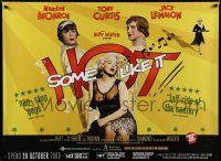 9j529 SOME LIKE IT HOT advance British quad R00 sexy Marilyn Monroe with Tony Curtis & Jack Lemmon!