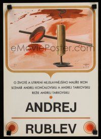 9j452 ANDREI RUBLEV Czech 11x16 '69 Andrei Tarkovsky, different bloody art by Jan Kratochvil!