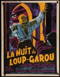 9j441 CURSE OF THE WEREWOLF French 23x32 '61 best art of monster Oliver Reed by Guy Gerard Noel!