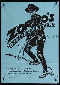 9j294 ZORRO'S FIGHTING LEGION German '51 cool art of masked hero Reed Hadley, Republic serial!