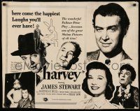 9j015 HARVEY 1/2sh '50 different montage of James Stewart, 6 foot imaginary rabbit & cast!