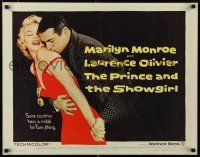 9j020 PRINCE & THE SHOWGIRL 1/2sh '57 Laurence Olivier nuzzles sexy Marilyn Monroe's shoulder!